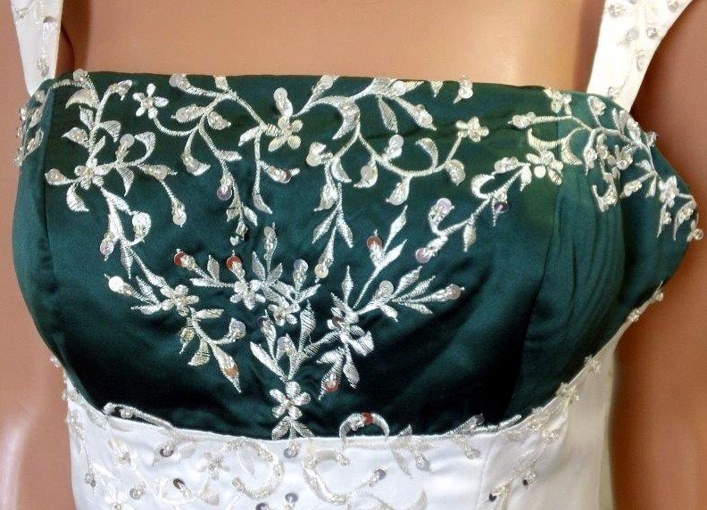 green wedding dress